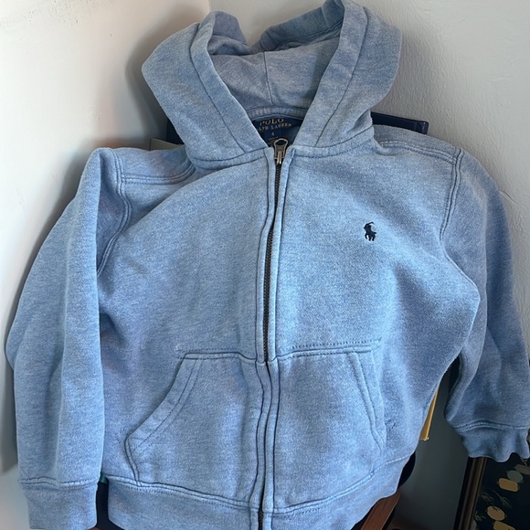 Ralph Lauren Polo Kids Hoodie Light Blue Sz 4 - Picture 3 of 3